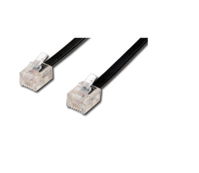 Microconnect 6P4C/RJ11, 3m 3m Black telephony cable