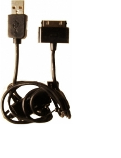 GloboComm G2CABIPAD Mini-USB A Apple 30-p Черный кабель USB