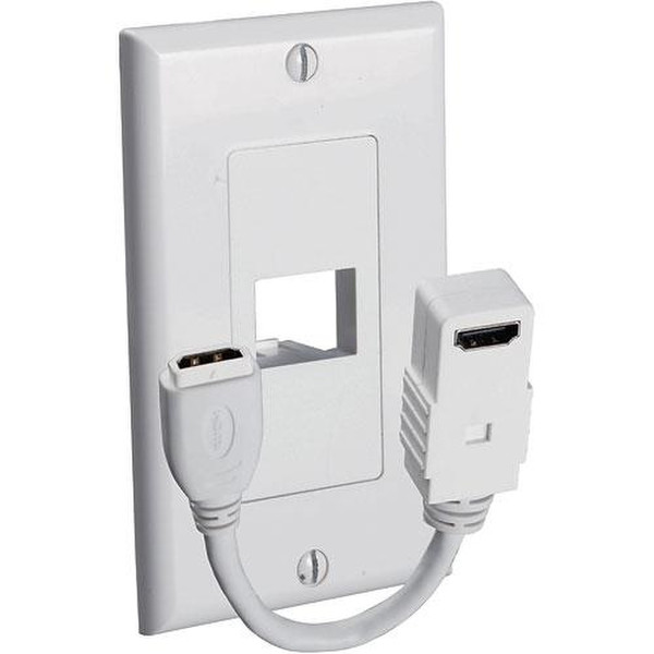 Phoenix Gold HDMI Female in Wall Plate (Right Angle) HDMI HDMI White cable interface/gender adapter