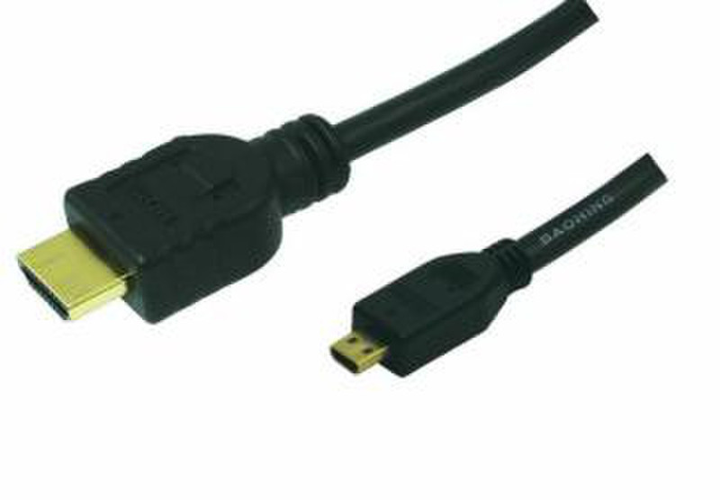 LogiLink 1m HDMI to HDMI Micro - M/M 1м HDMI Micro-HDMI Черный