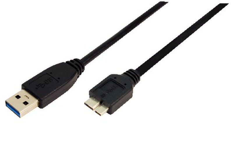 LogiLink CU0037 Micro-USB B USB A Черный кабель USB