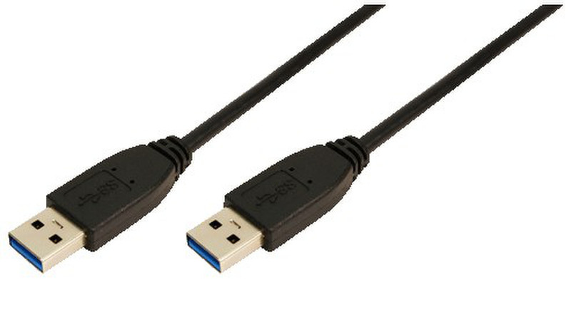 LogiLink CU0038 1м USB A USB A Черный кабель USB