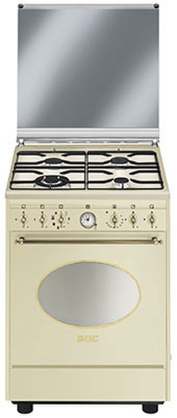 Smeg CO68GMP8 Отдельностоящий Gas hob A Кремовый кухонная плита