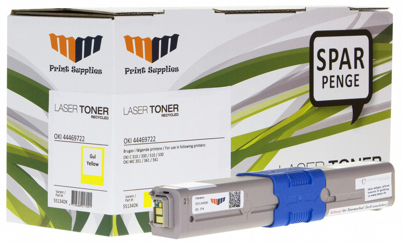 MM Yellow Laser Toner - OKI 44469722 - For OKI C 3x0 / 5x0 / MC 351 / 361 / 561 Toner 5000pages Yellow