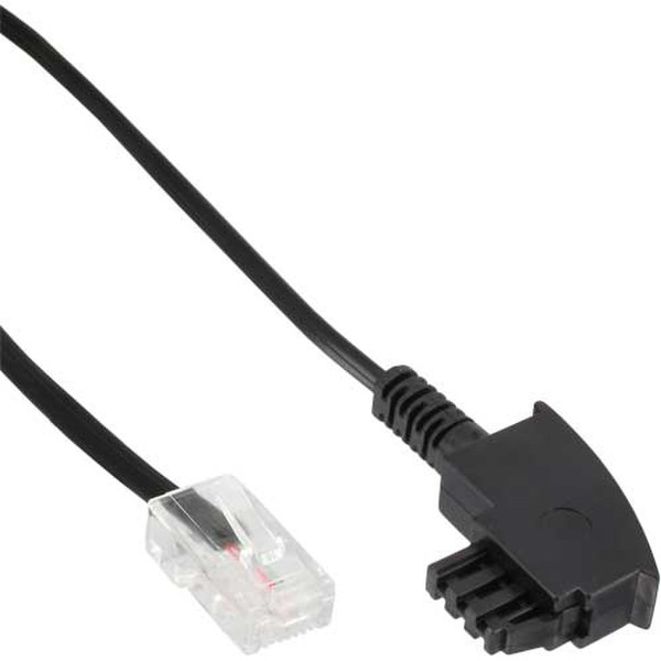 InLine TAE-F 3m 3m Black telephony cable
