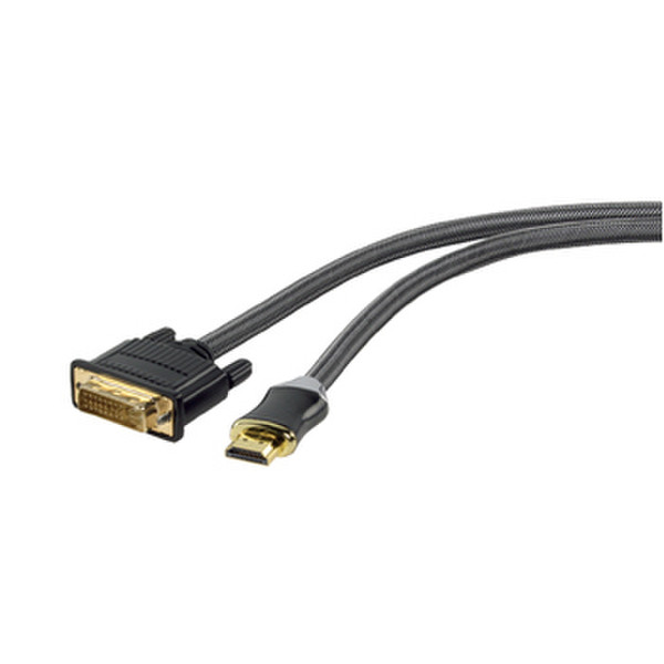 König HDMI - DVI 0.75м HDMI DVI-D Cеребряный