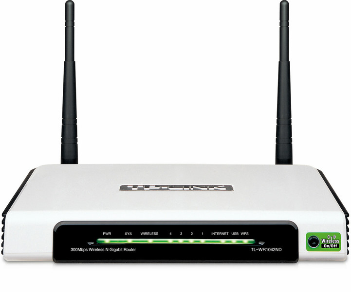 TP-LINK TL-WR1042ND Gigabit Ethernet Schwarz, Weiß WLAN-Router