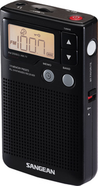 Sangean Pocket Radio Портативный Цифровой Черный радиоприемник