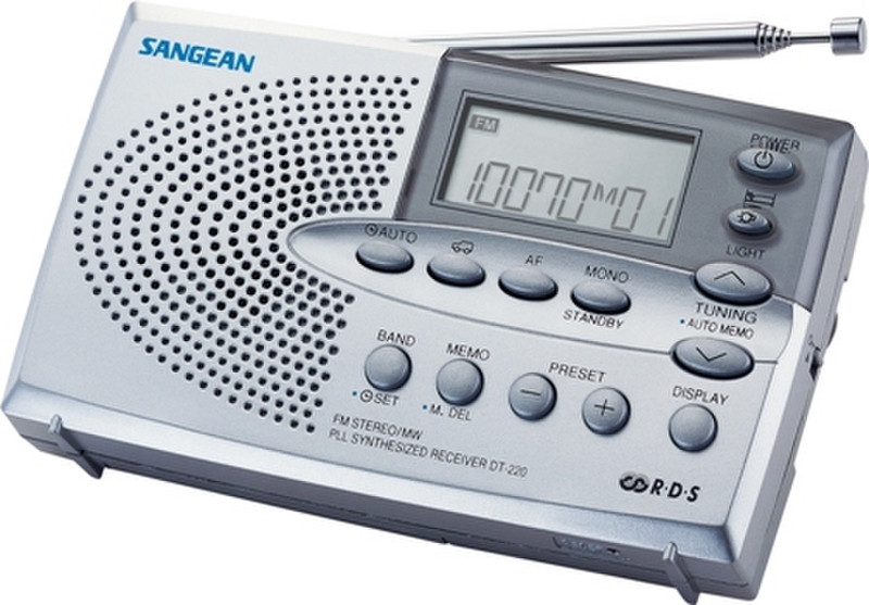 Sangean Stereo Pocket Radio Портативный Цифровой Cеребряный радиоприемник