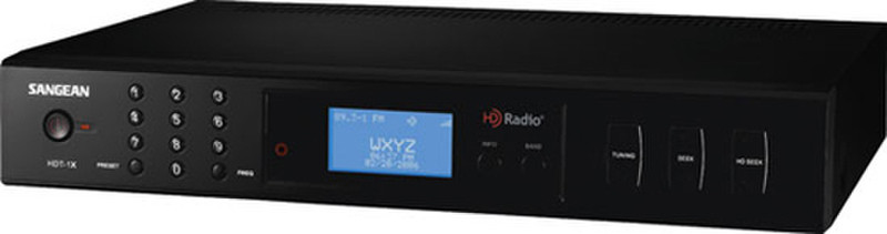 Sangean HD Radio Tuner w/Digital Out Персональный Черный радиоприемник