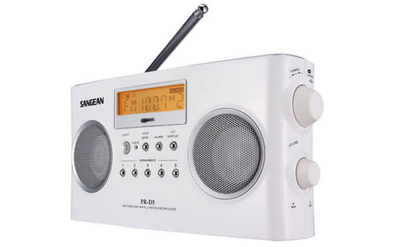 Sangean Portable Stereo Recever W/RDS Портативный Цифровой Белый радиоприемник