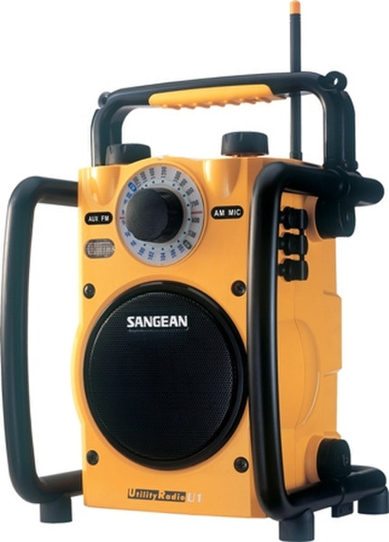 Sangean AM/FM Analog Utility Radio Портативный Аналоговый Желтый радиоприемник