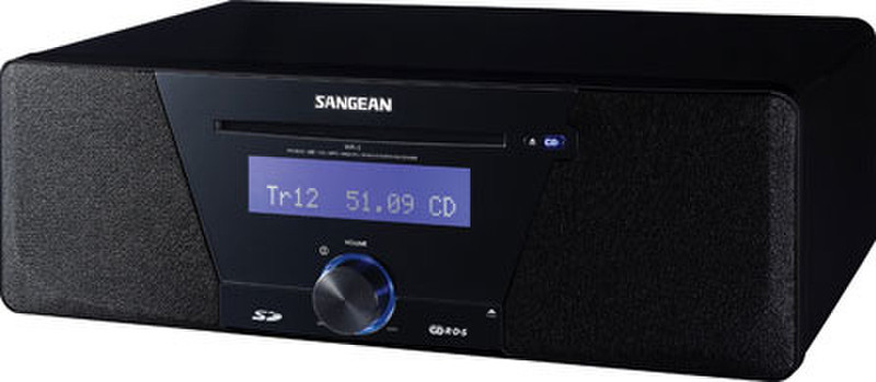 Sangean AM/FM/CD/SD/USB MP3 Table-Top Radio Portable CD player Черный