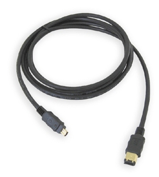 Sigma FireWire 6-pin to 4-pin Cable - 2M 2m Black firewire cable