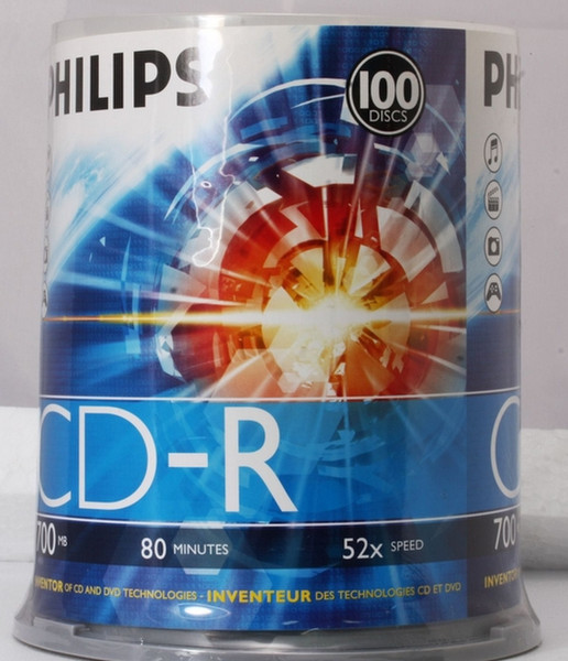 Philips CD-R 52X 700MB CD-R 700МБ 100шт
