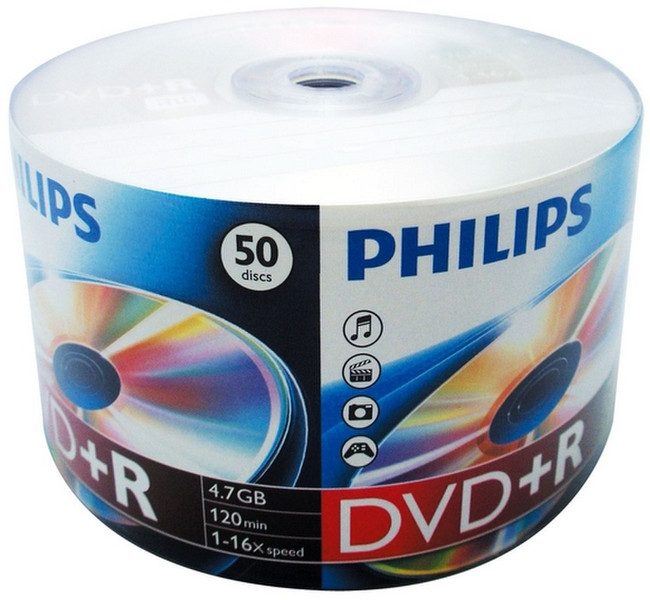 Philips DVD+R 4.7GB 16X 4.7ГБ DVD+R 50шт