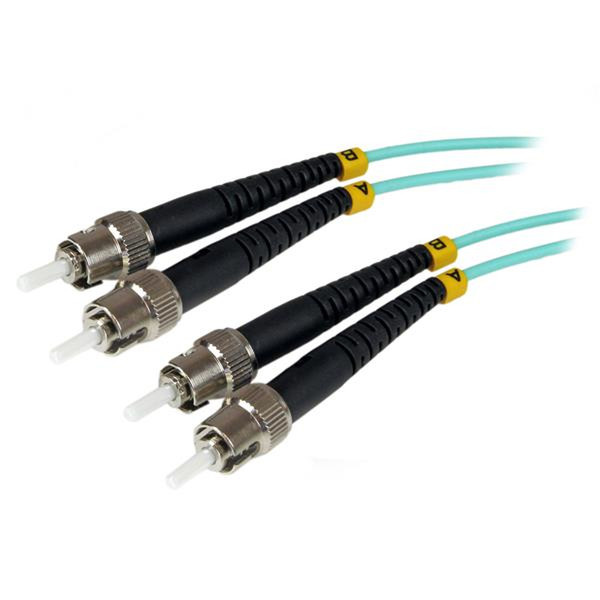 StarTech.com Fiber Optic Cable - 10 Gb Aqua - Multimode Duplex 50/125 - LSZH - ST/ST - 1 m