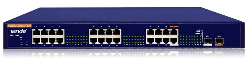 Tenda TEG1224T Gigabit Ethernet (10/100/1000) Blau Netzwerk-Switch