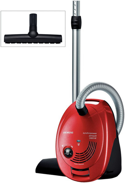 Siemens VS06G2424 Cylinder vacuum cleaner 4L 2400W Black,Red vacuum