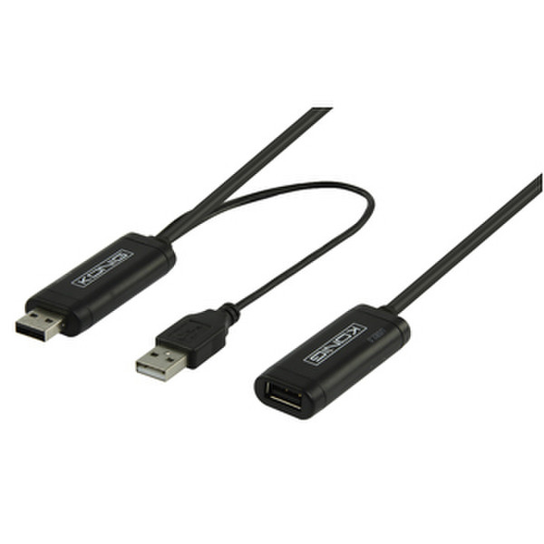 König USB 2.0 20м USB A USB A Черный