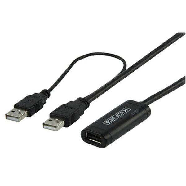 König USB 2.0 5m USB A USB A Black