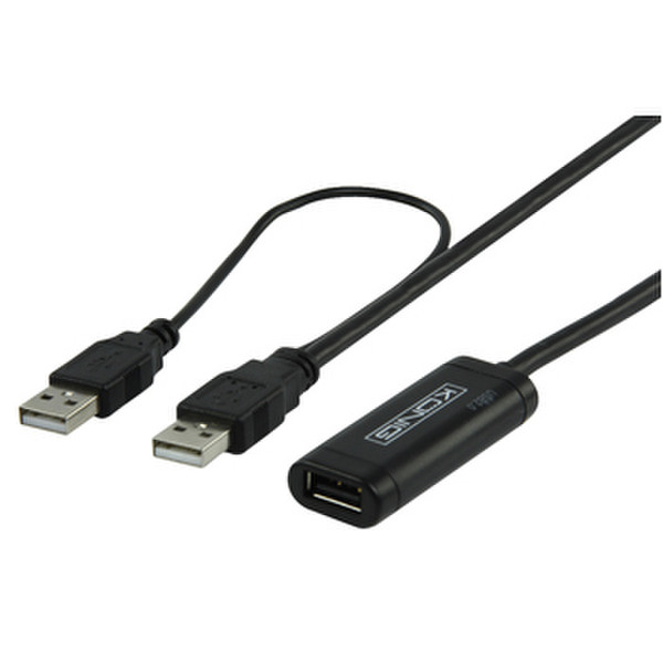 König USB 2.0 5m USB A USB A Schwarz