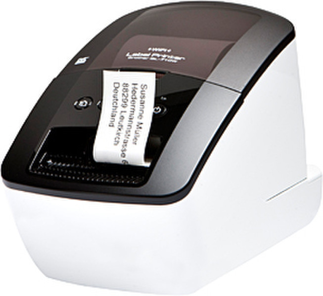 Brother QL-710W Прямая термопечать 300 x 300dpi Черный, Белый устройство печати этикеток/СD-дисков