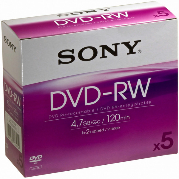 Sony 5 x DVD-ReWritable 5DMW47A