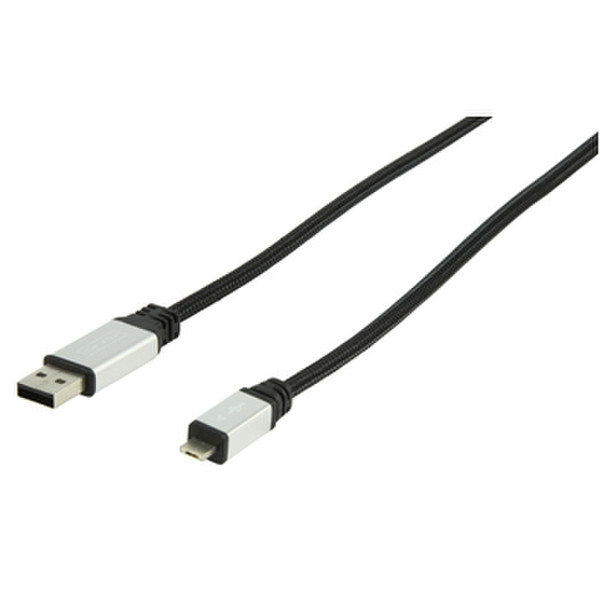 König USB 2.0 1.8m USB A Micro-USB A Black
