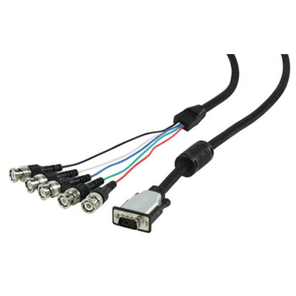 König VGA - 5x BNC 1.8m VGA (D-Sub) 5 x BNC Schwarz Videokabel-Adapter