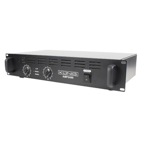 König PA-AMP2400-KN Performance/stage Wired Black audio amplifier