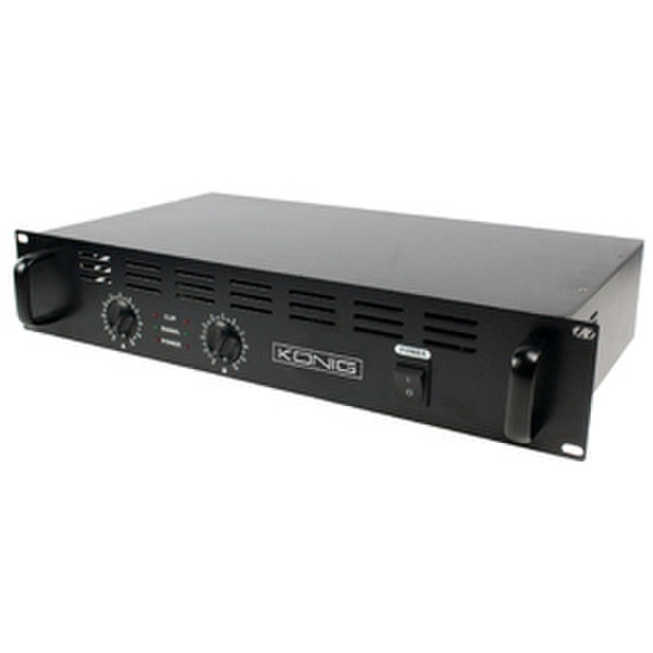 König PA-AMP4800-KN Leistung/Phase Verkabelt Schwarz Audioverstärker