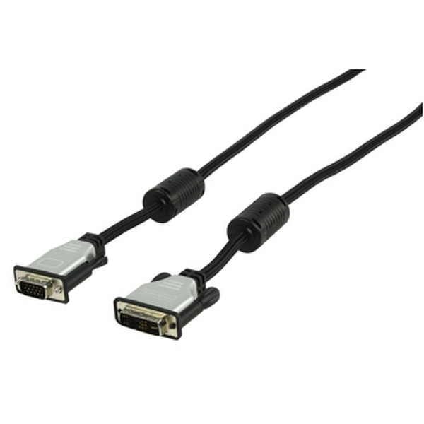 König DVI-A - VGA 1.5m DVI-A VGA (D-Sub) Black video cable adapter