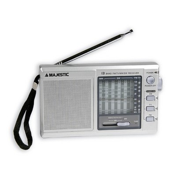 New Majestic RT-185 Tragbar Analog Silber Radio