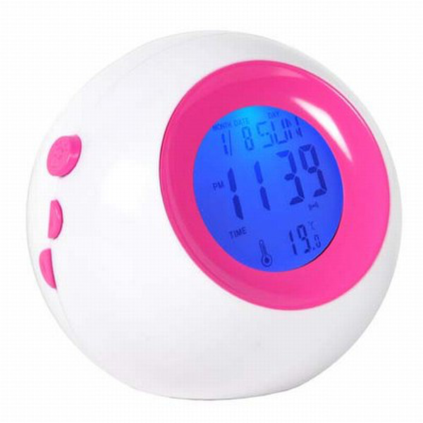 Audiola CLB-0619PK Pink,White alarm clock