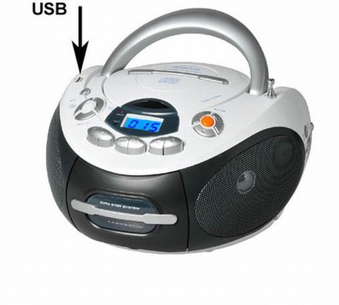 New Majestic AH-1287 MP3 USB Analog Schwarz, Silber, Weiß CD-Radio
