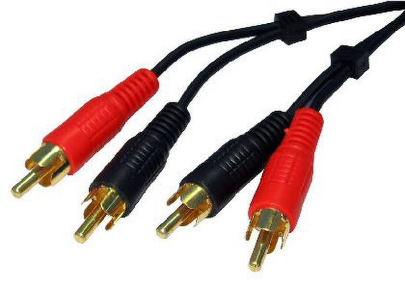 Cables Direct Twin RCA - RCA 15m 2 x RCA 2 x RCA Black