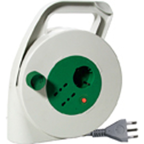 FME 01283 3AC outlet(s) 10m Green,White power extension