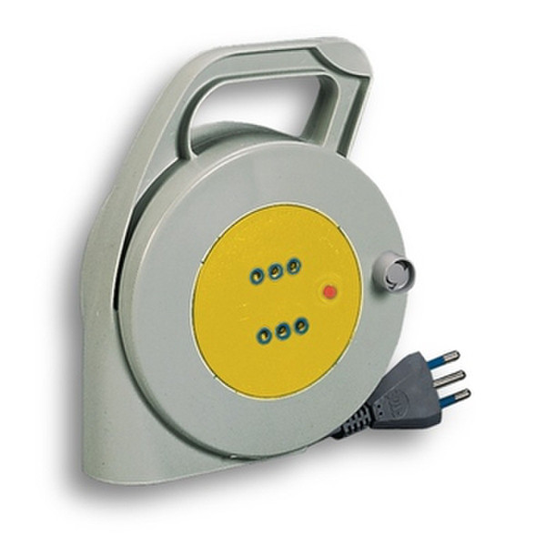 Garanti 01203-G 2AC outlet(s) 10m Grey,Yellow power extension