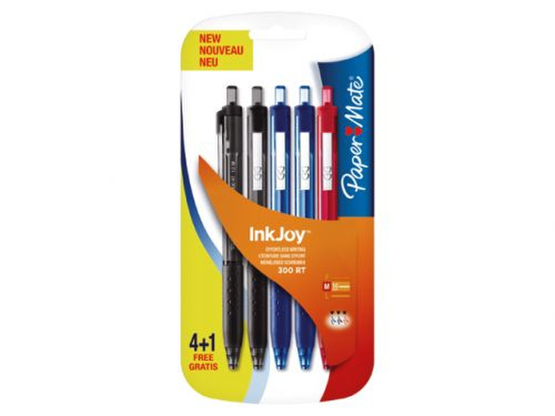 Papermate InkJoy 300 RT Black,Blue,Red 5pc(s)