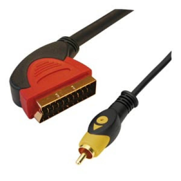 LOGON SCART / RCA 5m 5m SCART (21-pin) RCA Schwarz, Rot, Gelb Videokabel-Adapter