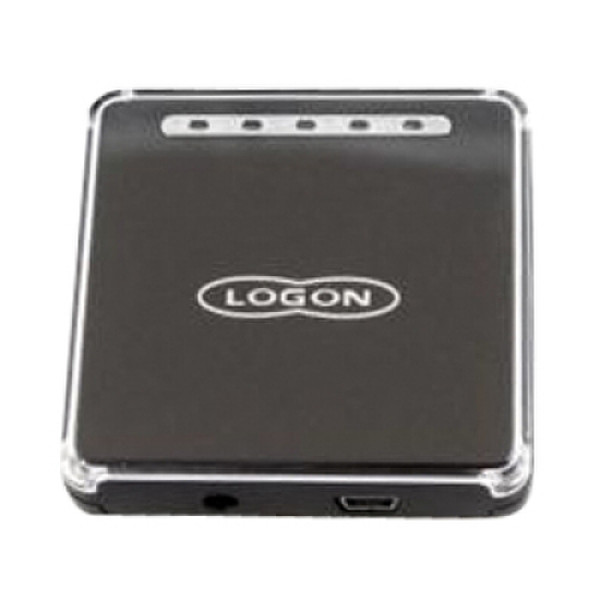 LOGON LUH010 480Мбит/с Черный хаб-разветвитель