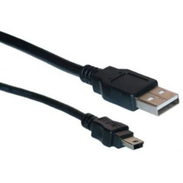 LOGON 1.8m USB A - mini-B 1.8m USB A Mini-USB B Schwarz
