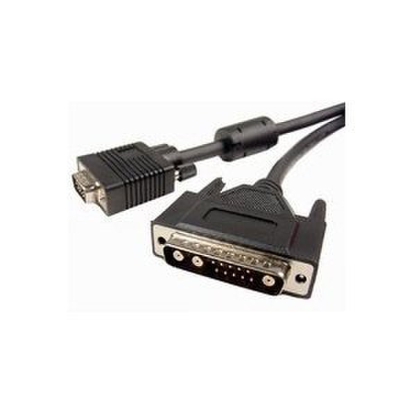 LOGON 2m HD15 - 13W3P 2m VGA (D-Sub) 13W3P Schwarz Videokabel-Adapter