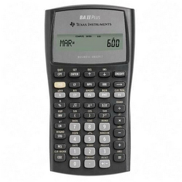 Texas Instruments BA II Plus Карман Financial calculator Черный