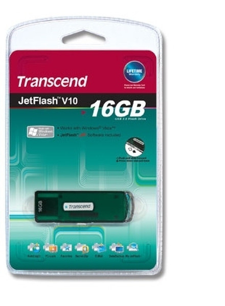 Transcend JetFlash 16GB 16ГБ USB 2.0 USB флеш накопитель