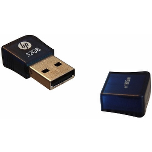 HP v165w 32GB 32ГБ USB 2.0 Type-A Синий USB флеш накопитель