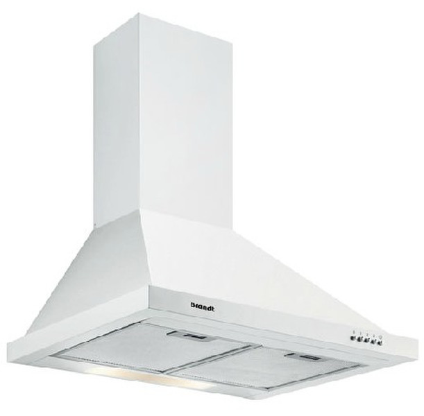 Brandt AD1006W Wall-mounted 600m³/h White cooker hood