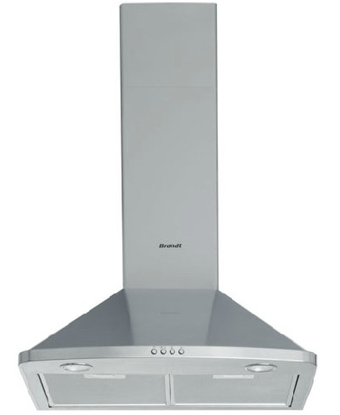 Brandt AD1046X Wall-mounted 600m³/h Silver cooker hood