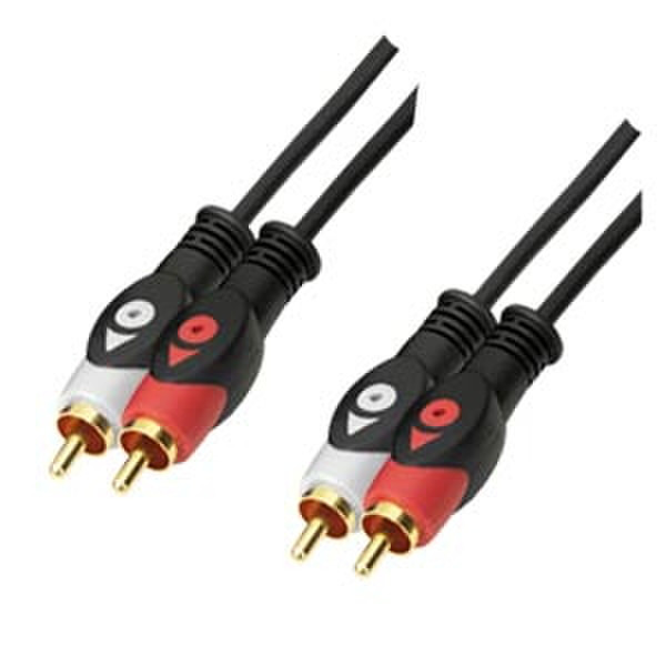 LOGON HQ 2xRCA / 2xRCA 3m 3m 2 x RCA 2 x RCA Schwarz, Rot, Weiß